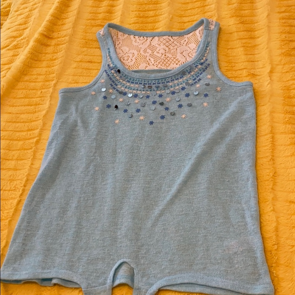 Justice Tank ... with lace & sequins